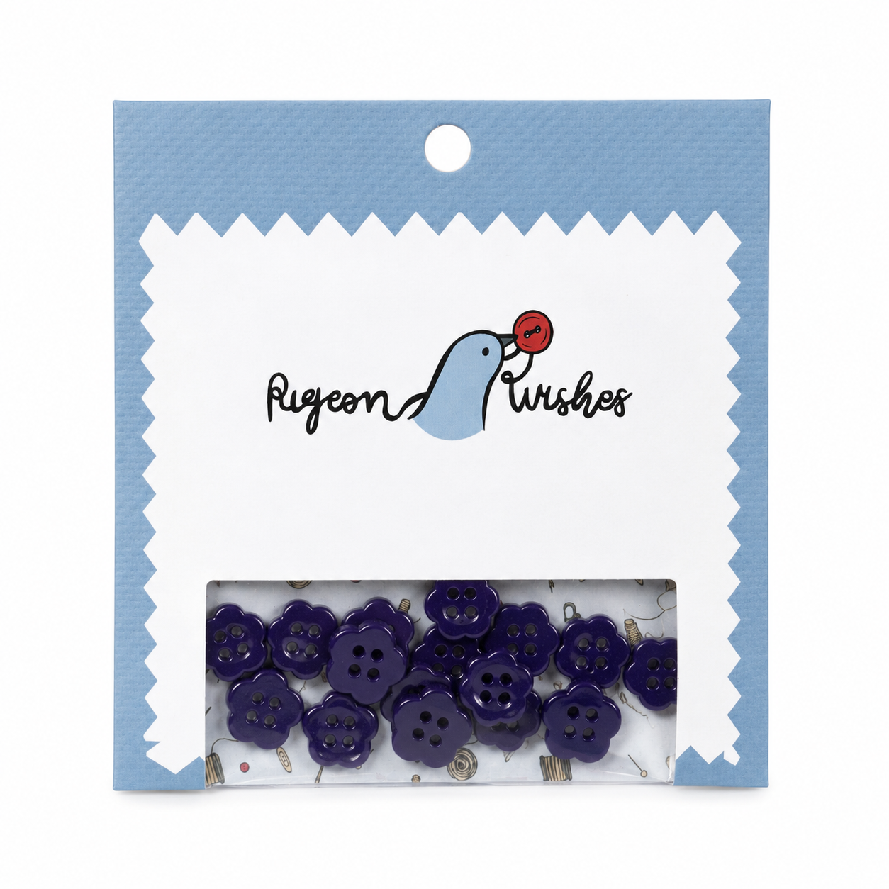 Sanded Ceramic Flower Button Set (13mm shirting size)