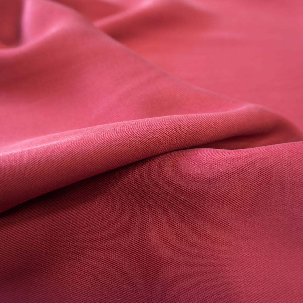 1064-21s Sanded Lenzing Tencel  twill #52 Burgundy