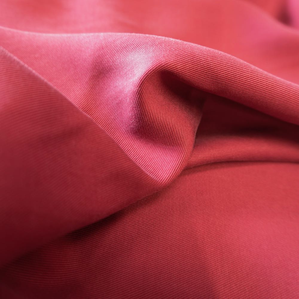 1064-21s Sanded Lenzing Tencel  twill #52 Burgundy