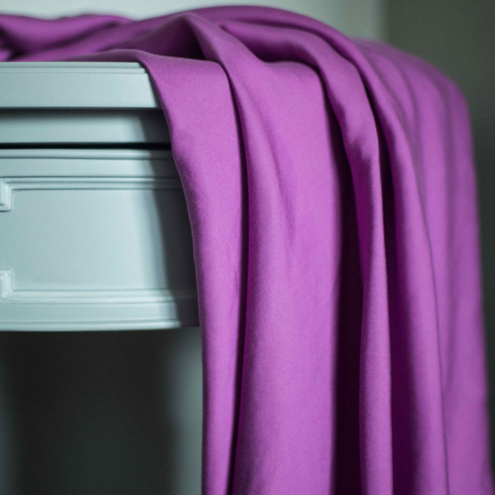 1064-21s Sanded Lenzing Tencel  twill #75 pink purple