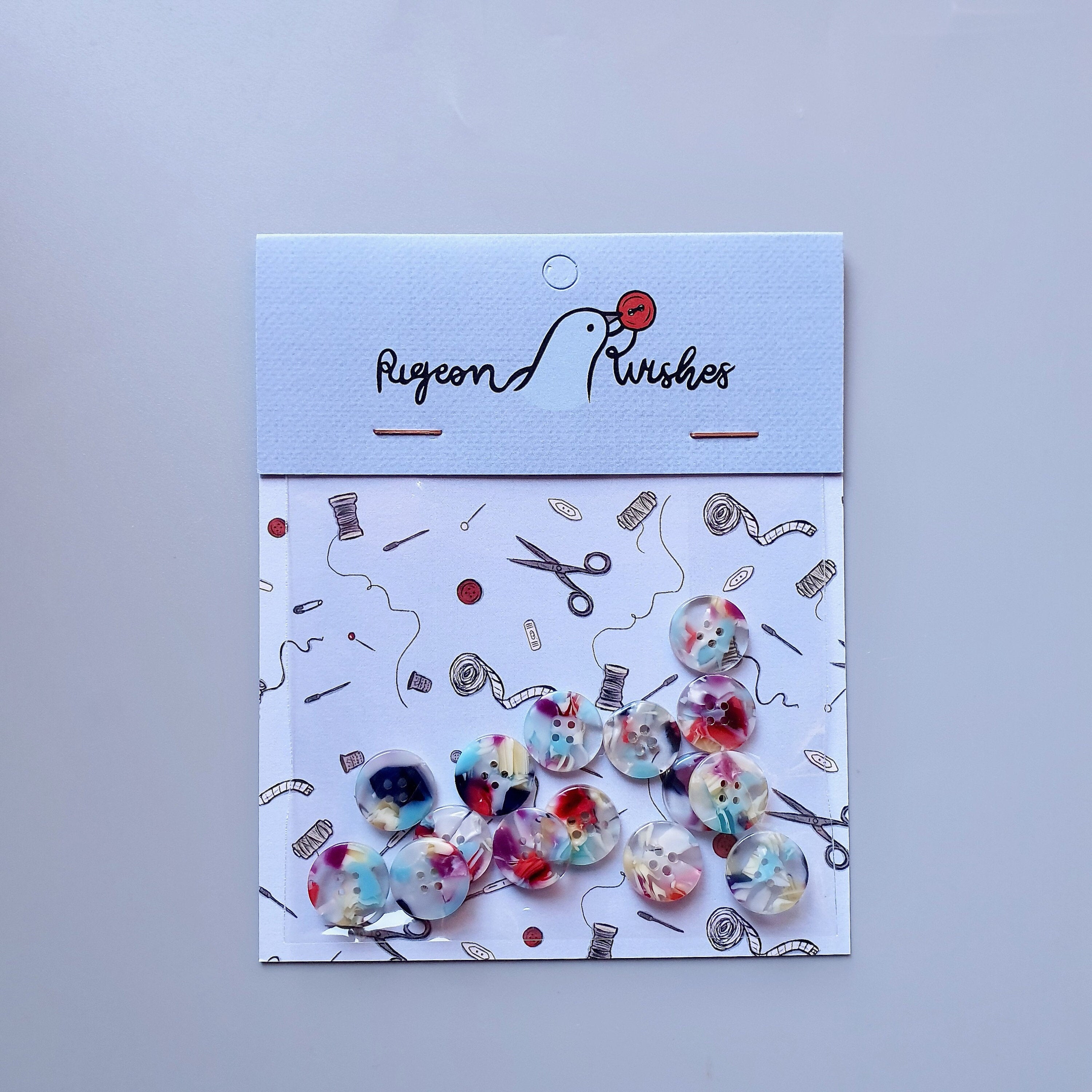 Hubble bubble button set (15mm shirting size)