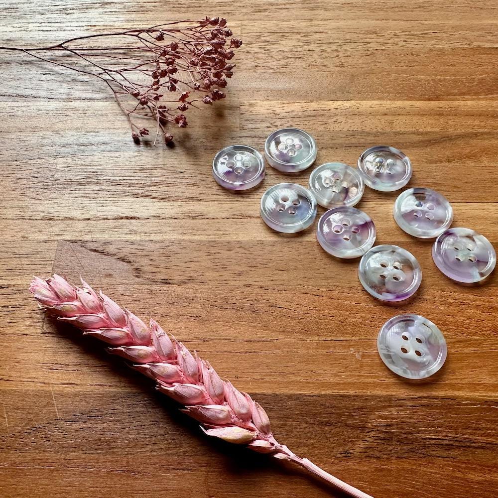 Lavender Moon button set (17mm Cardigan size)