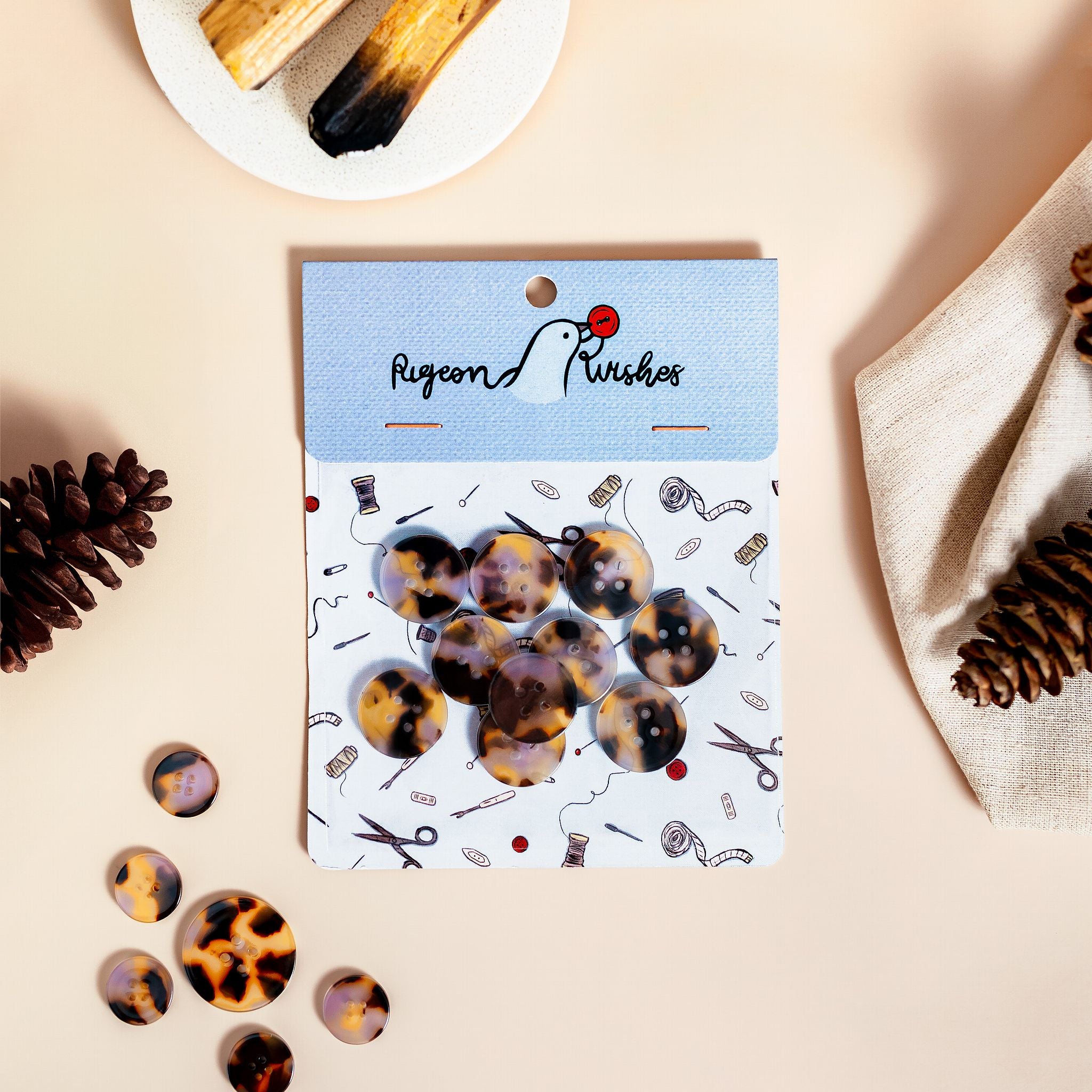 Beguiled button set (10mm, 12mm, 15mm, 20mm, 25mm)