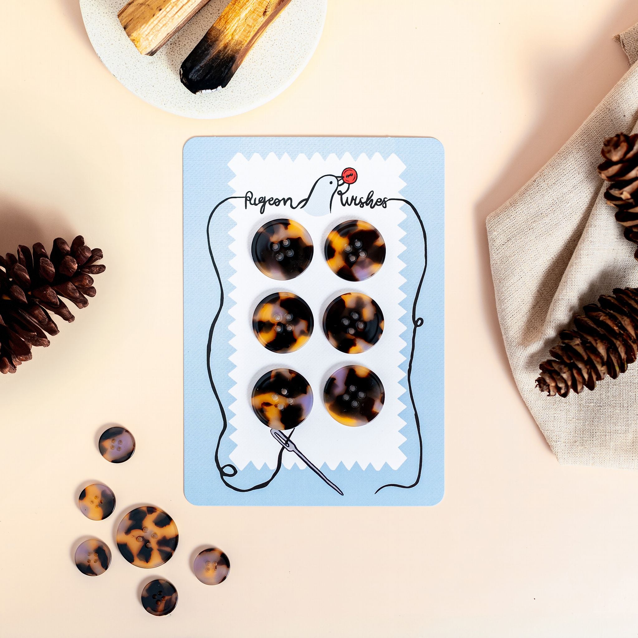 Beguiled button set (10mm, 12mm, 15mm, 20mm, 25mm)