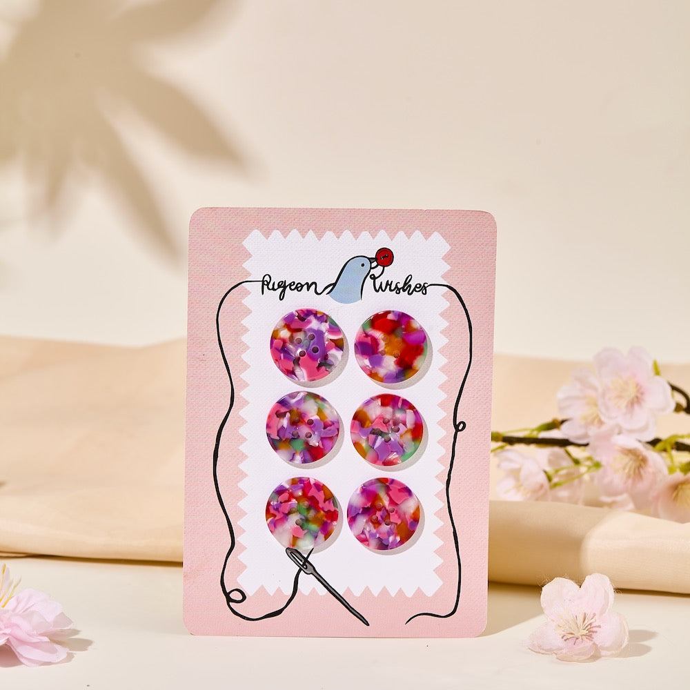 Bloom button set (10mm, 15mm, 20mm, 25mm)