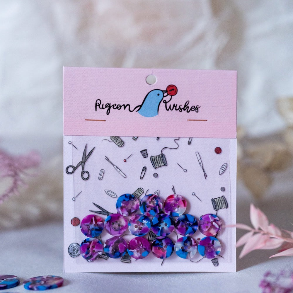 Lucid button set (10mm, 15mm, 20mm, 25mm)