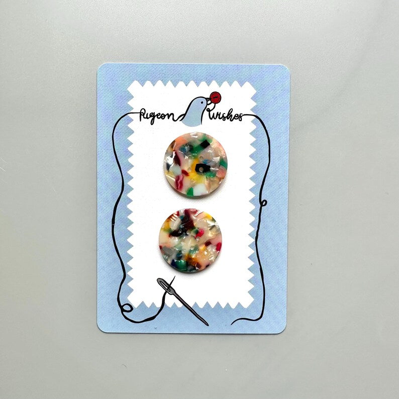 Painterly Button Set (10mm, 15mm, 20mm, 25mm, 35mm)