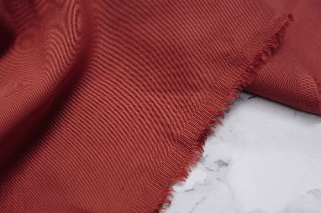 1064-21s Sanded Lenzing Tencel  twill #37 Big Red