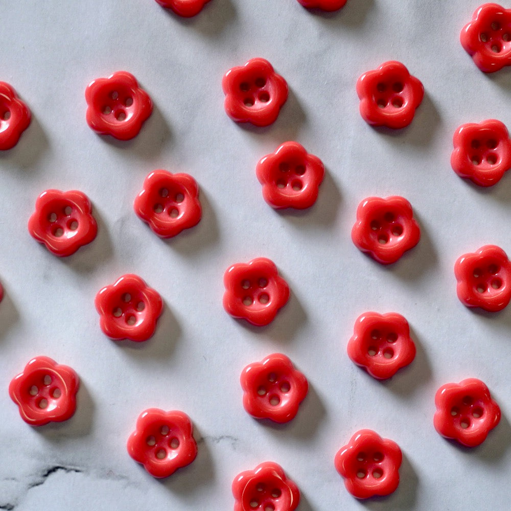 Sanded Ceramic Flower Button Set (13mm shirting size)