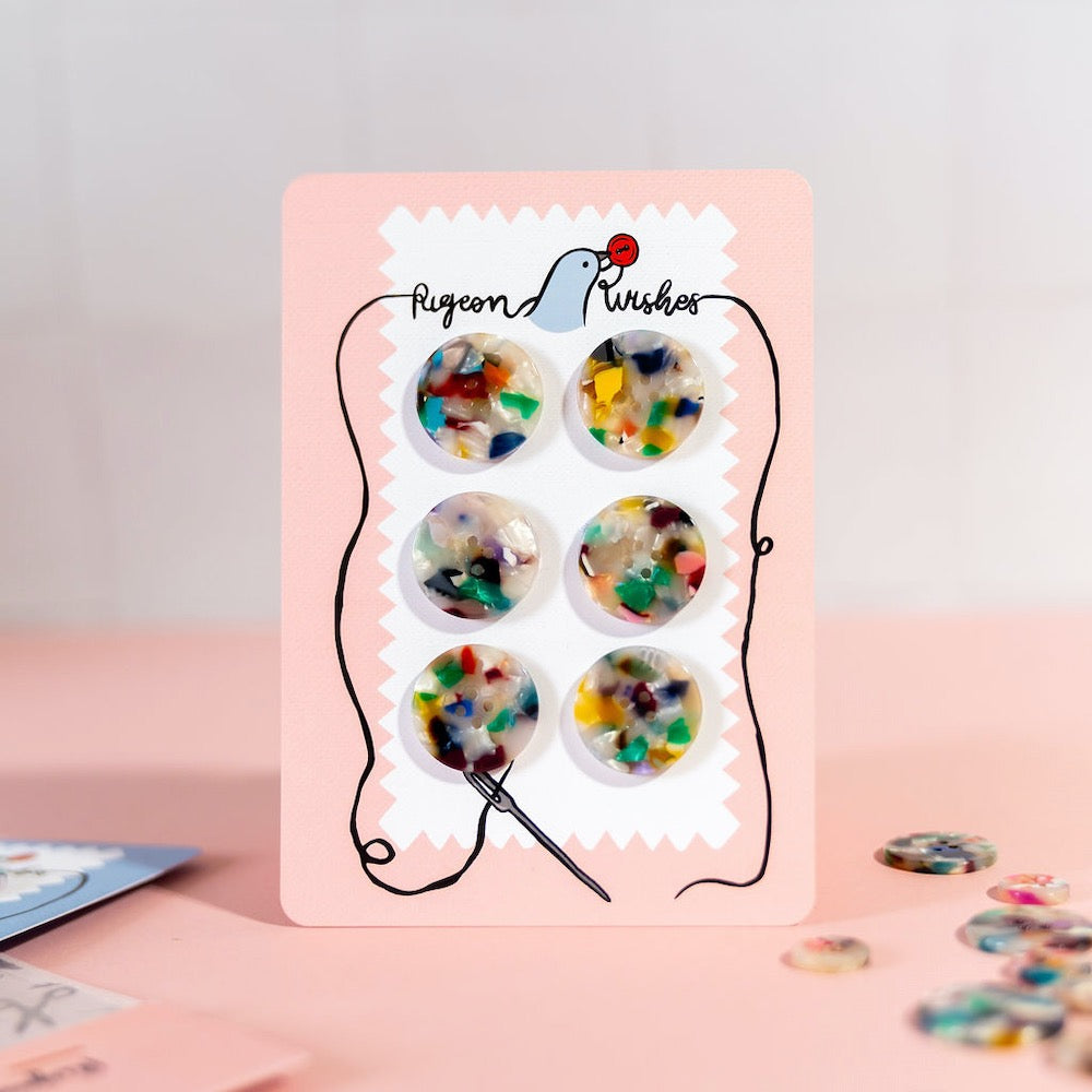 Painterly Button Set (10mm, 15mm, 20mm, 25mm, 35mm)