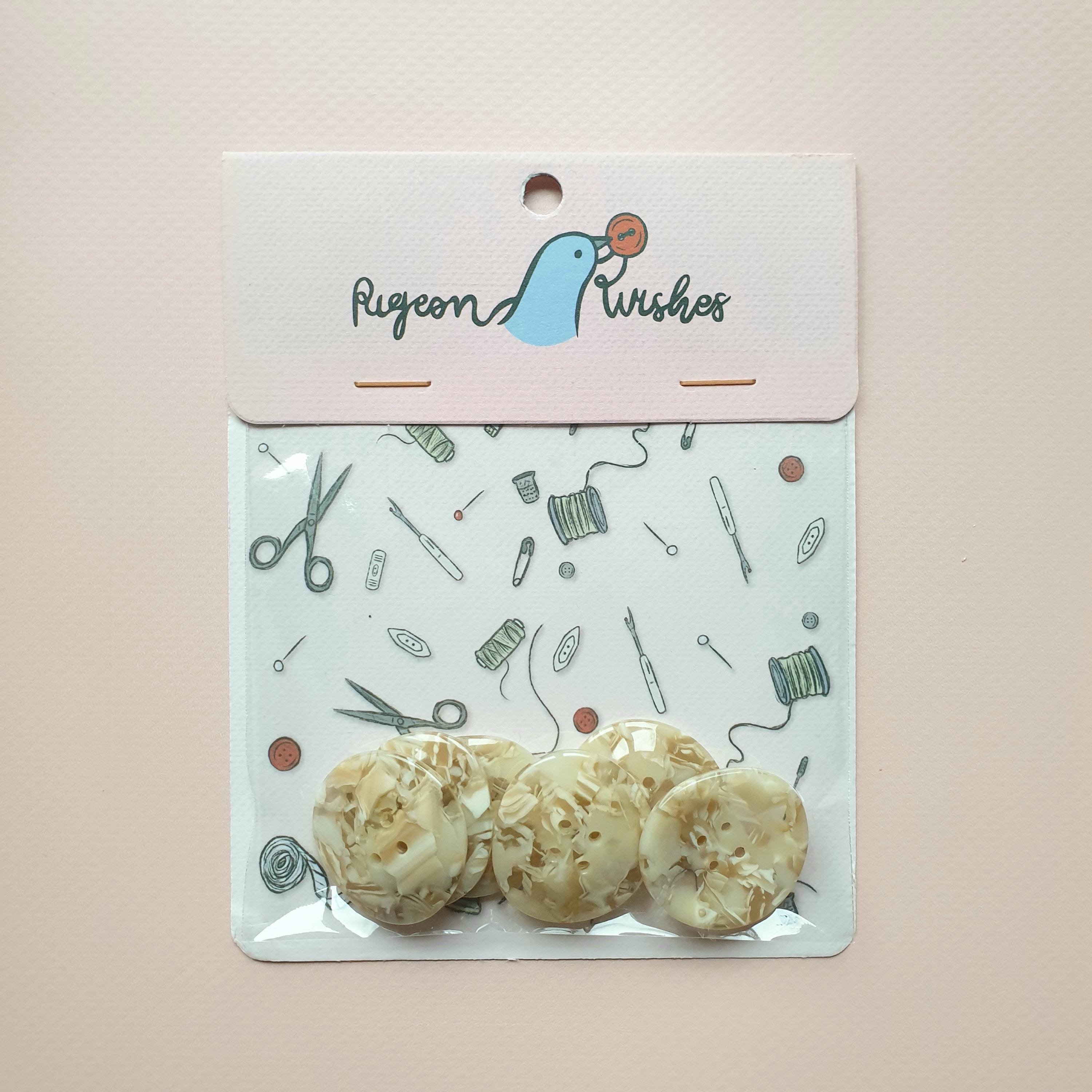 Plume Feather Button Set (27mm Coat size)