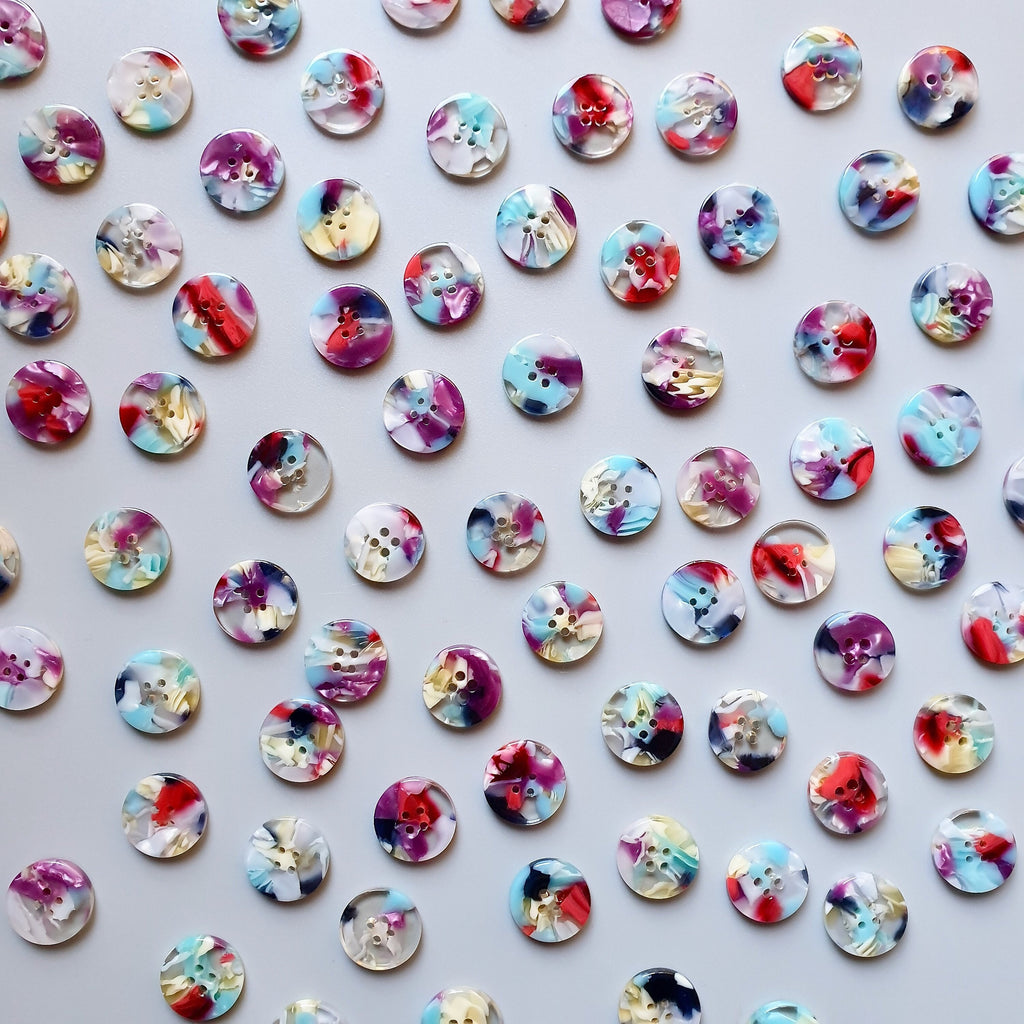 Hubble bubble button set (15mm shirting size)