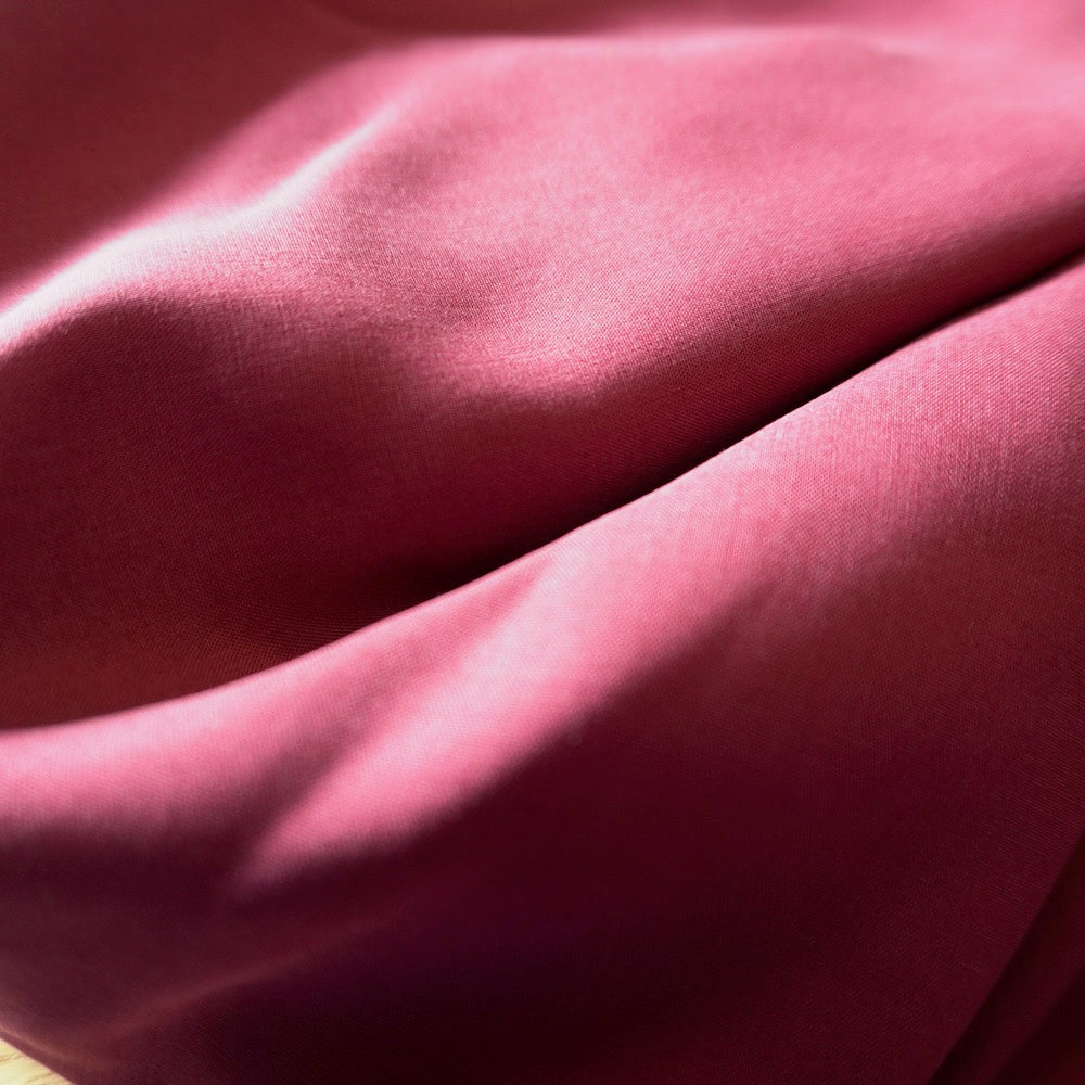Soft Tencel Plain Weave Fabric - Rose red