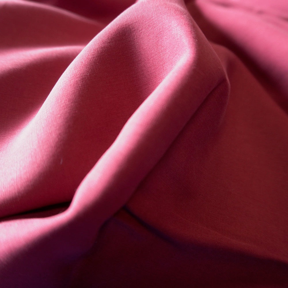 Soft Tencel Plain Weave Fabric - Rose red