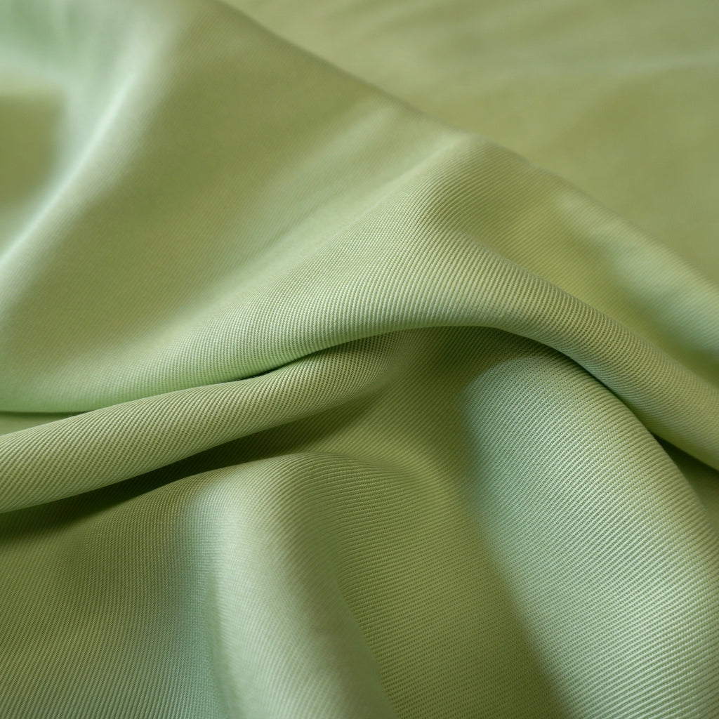 1064-21s Sanded Lenzing Tencel  twill #90 pistachio