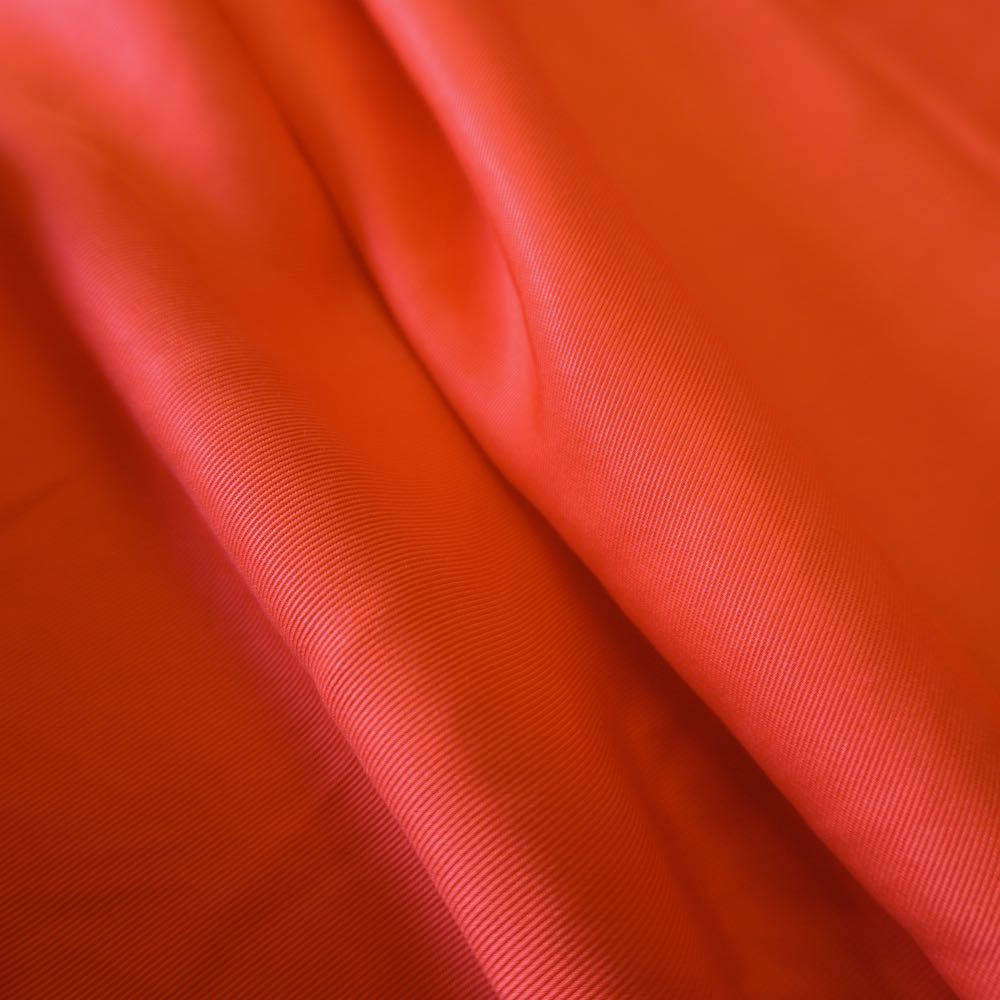 1064 Sanded Tencel Lyocell Twill Fabric Bright Red - Drapey, Floaty, Smooth