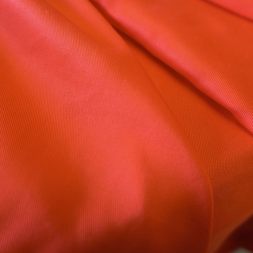 1064 Sanded Tencel Lyocell Twill Fabric Bright Red - Drapey, Floaty, Smooth