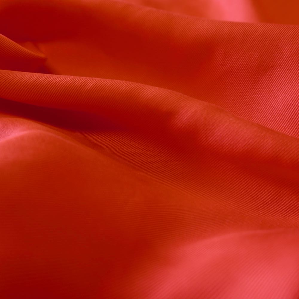 1064 Sanded Tencel Lyocell Twill Fabric Bright Red - Drapey, Floaty, Smooth