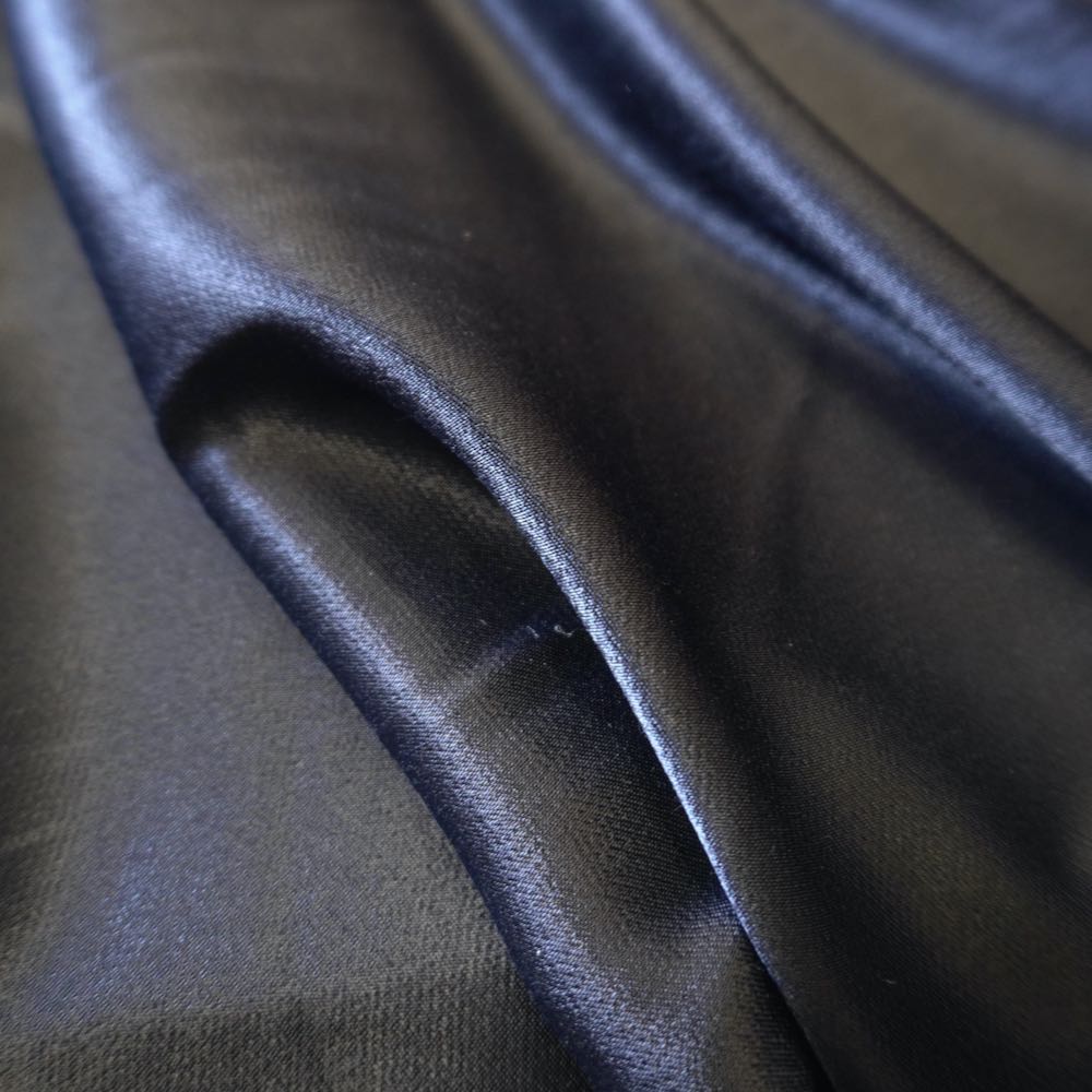 1104 Viscose Silk Satin - Black