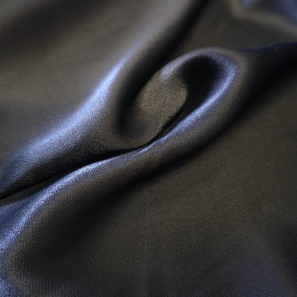 1104 Viscose Silk Satin - Black