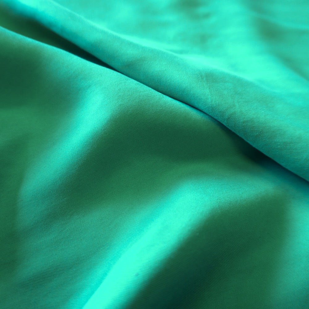 1180-Sanded Cupro viscose twill - Emerald green
