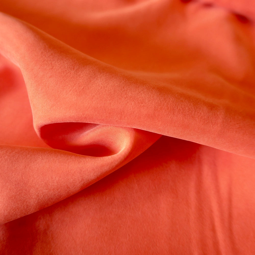 1211-Sanded Cupro viscose - orange red