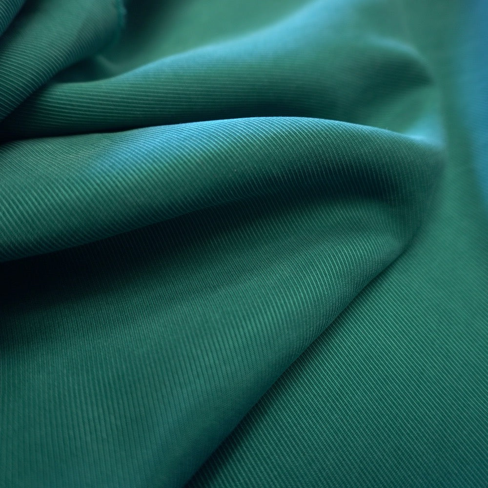 Sanded Lyocell Twill - Soft Fluid Draping Fabric - Teal Green