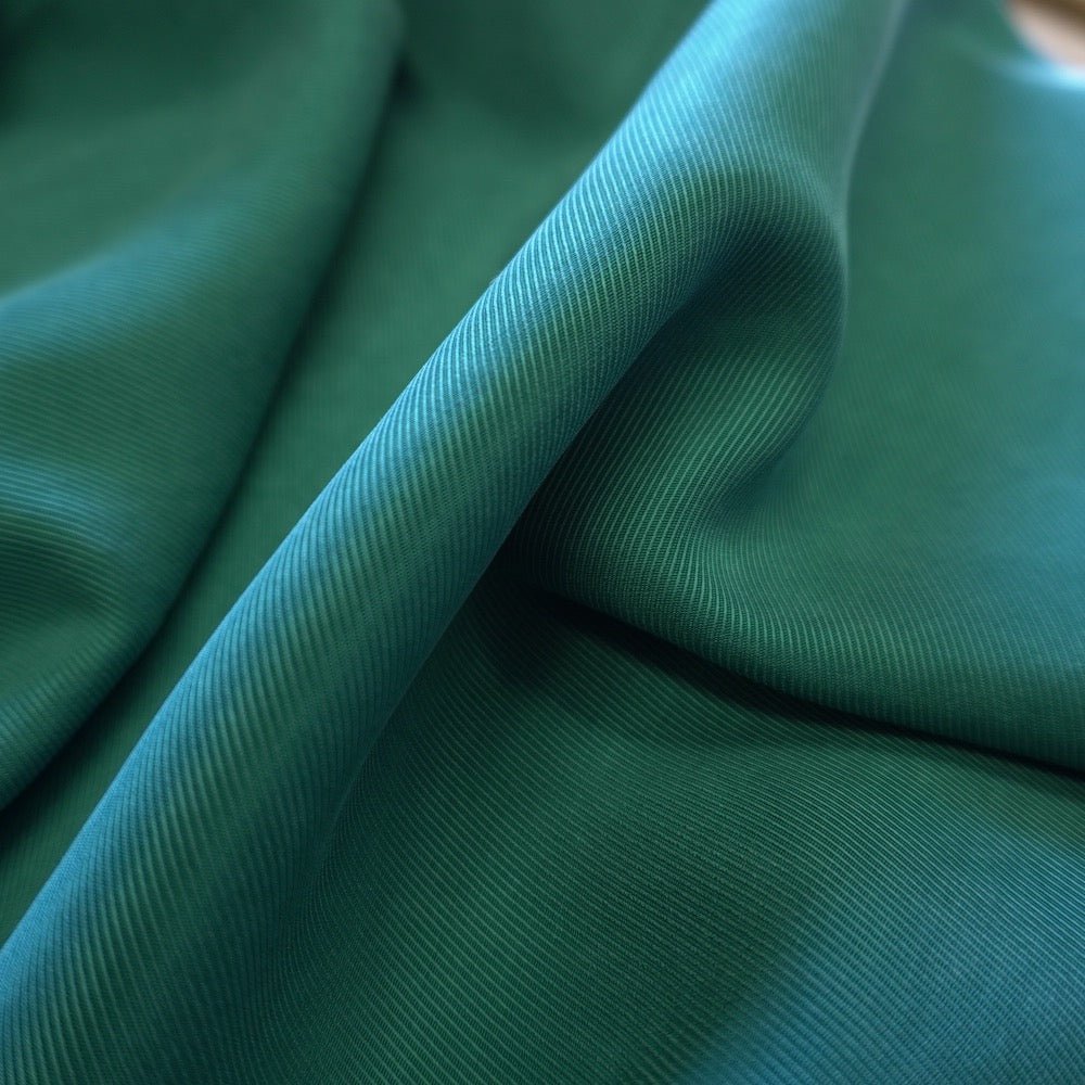 Sanded Lyocell Twill - Soft Fluid Draping Fabric - Teal Green