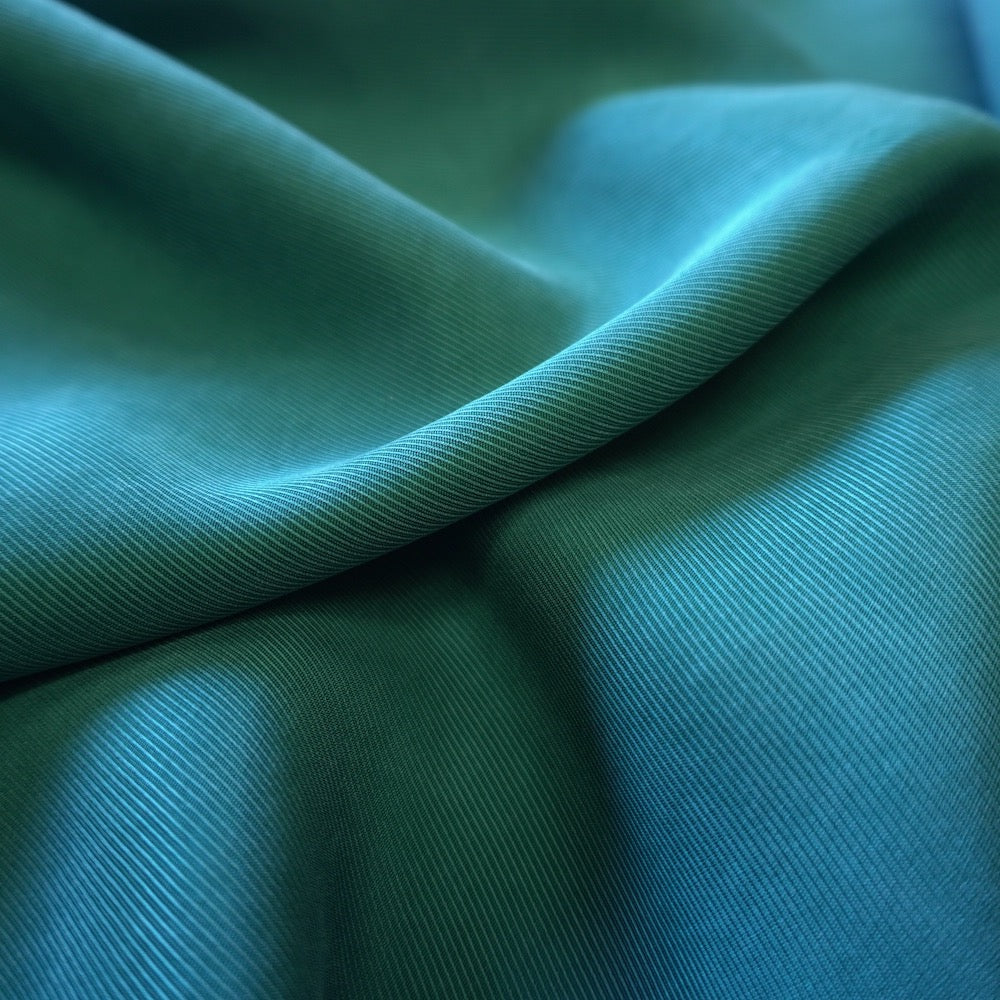 Sanded Lyocell Twill - Soft Fluid Draping Fabric - Teal Green