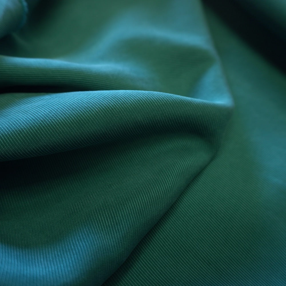 Sanded Lyocell Twill - Soft Fluid Draping Fabric - Teal Green