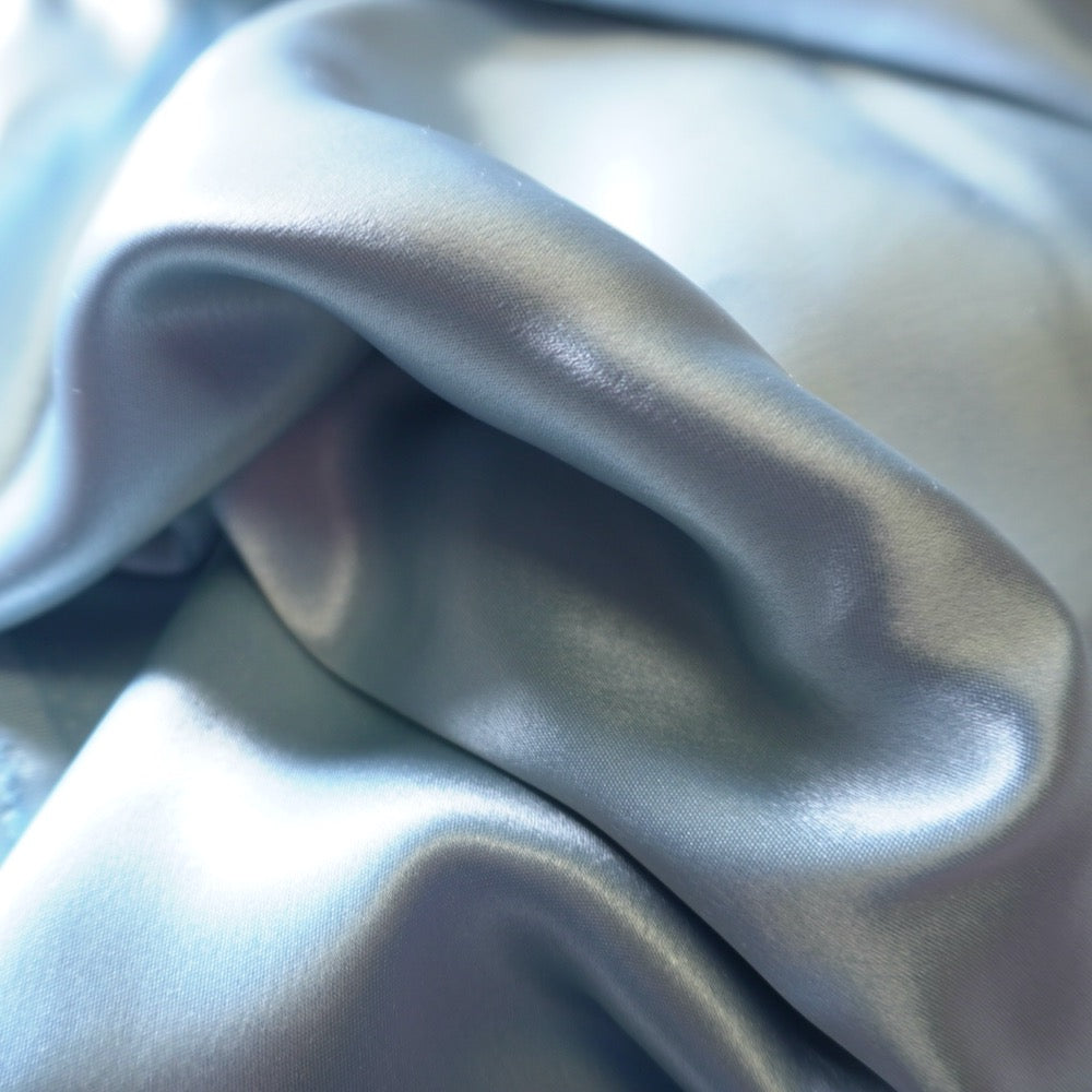 Heavy Weight Trio Acetate Satin - Metallic blue