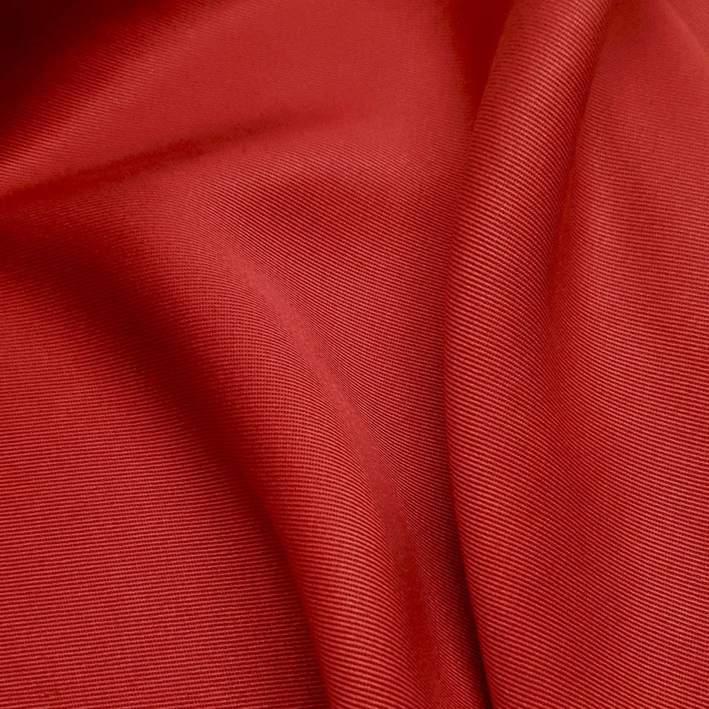 Sand Washed Tencel Twill fabric - Carmine Red