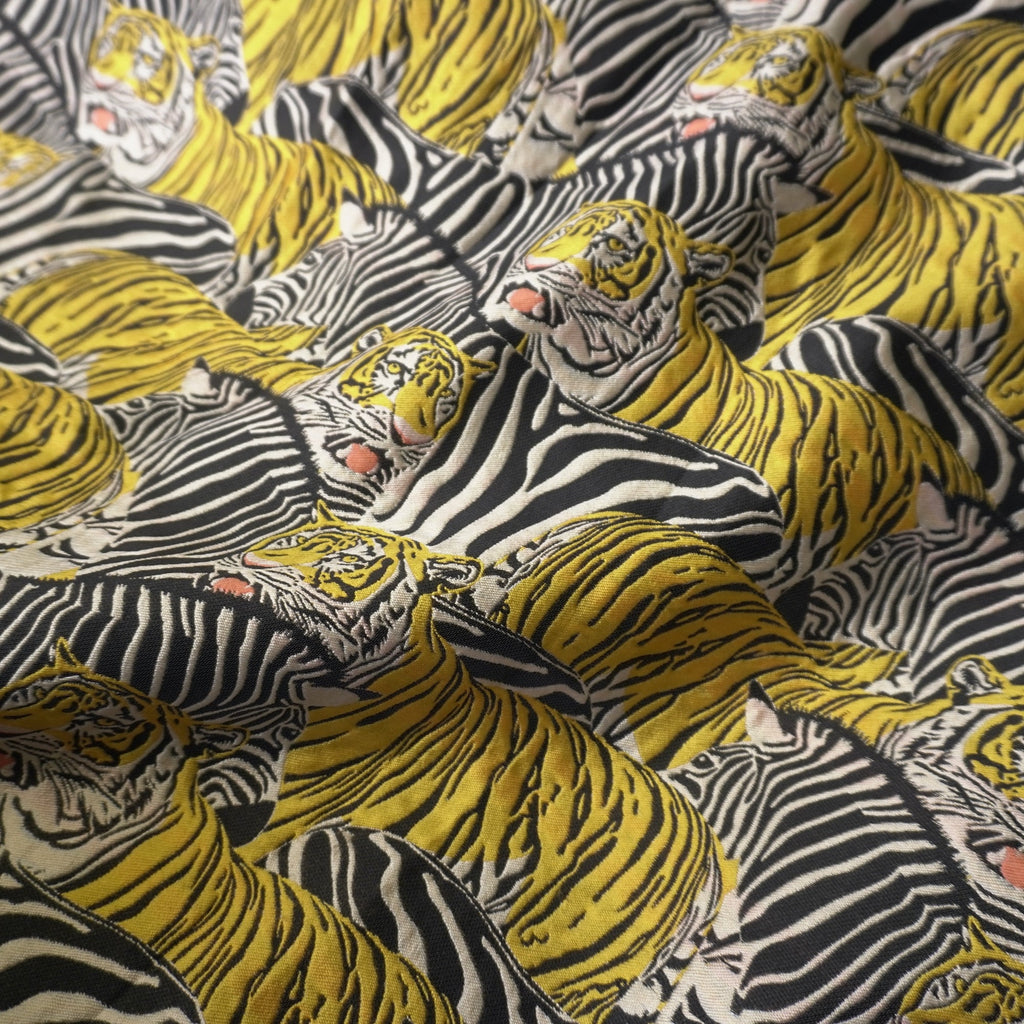 Tiger with Zebra Brocade