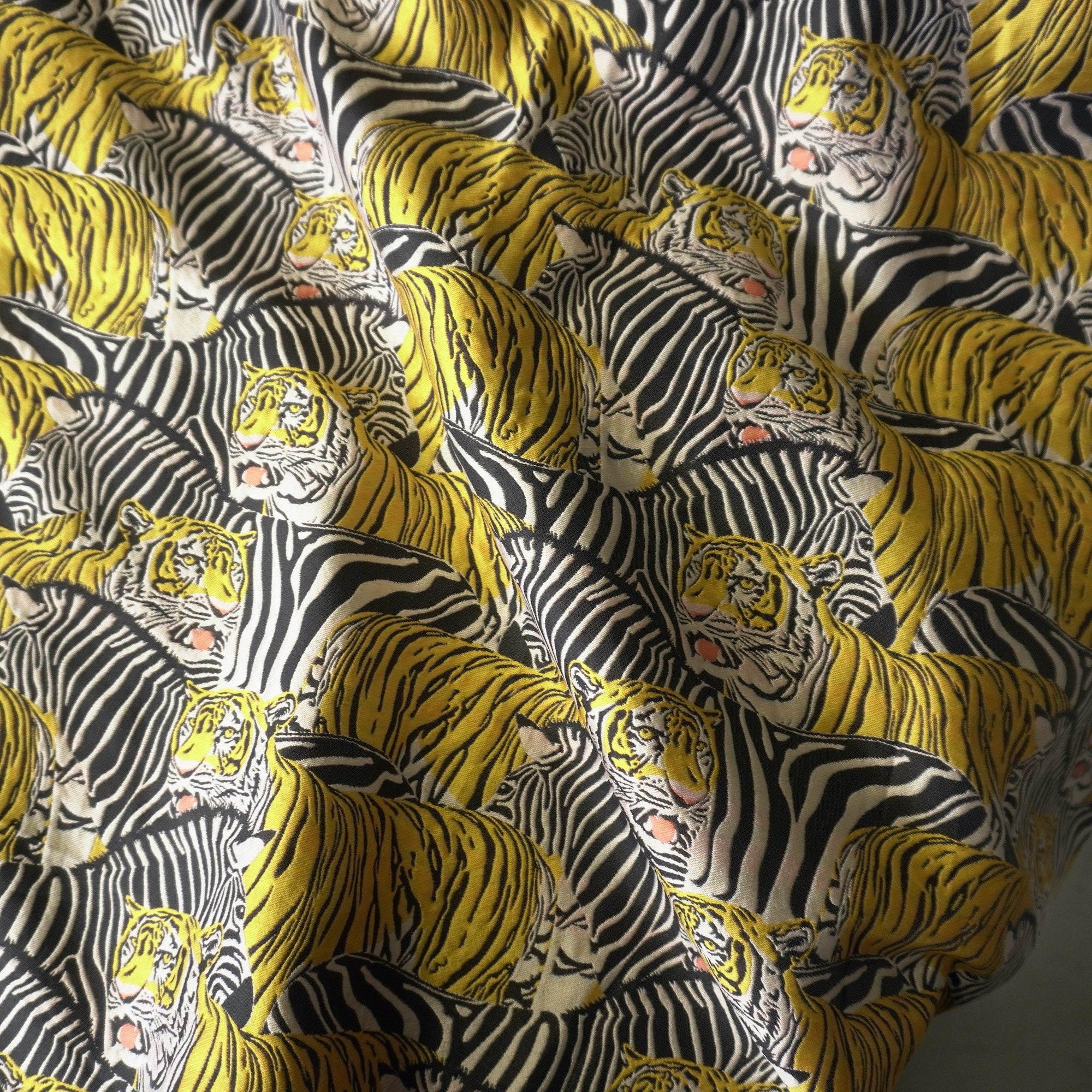 Tiger with Zebra Brocade