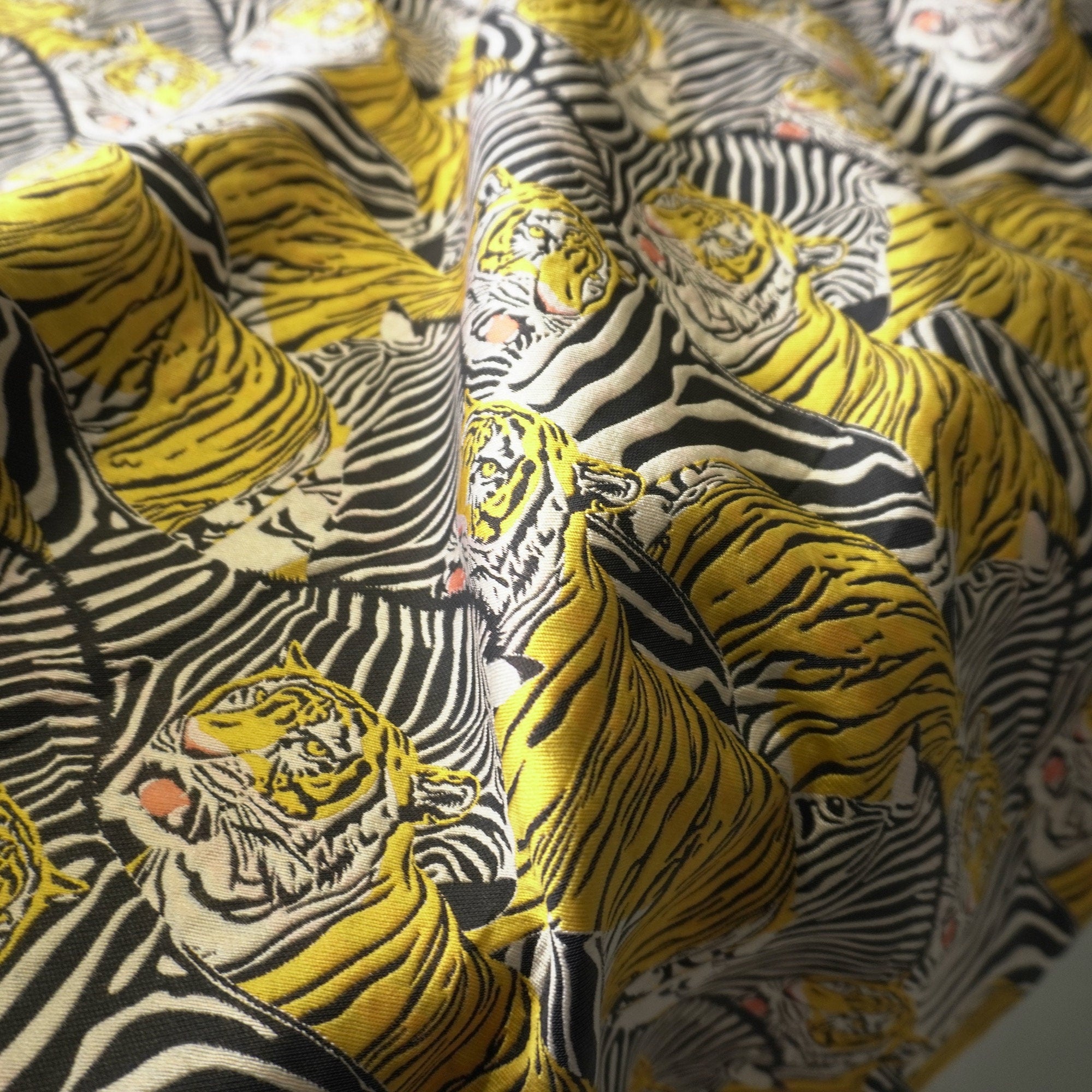 Tiger with Zebra Brocade