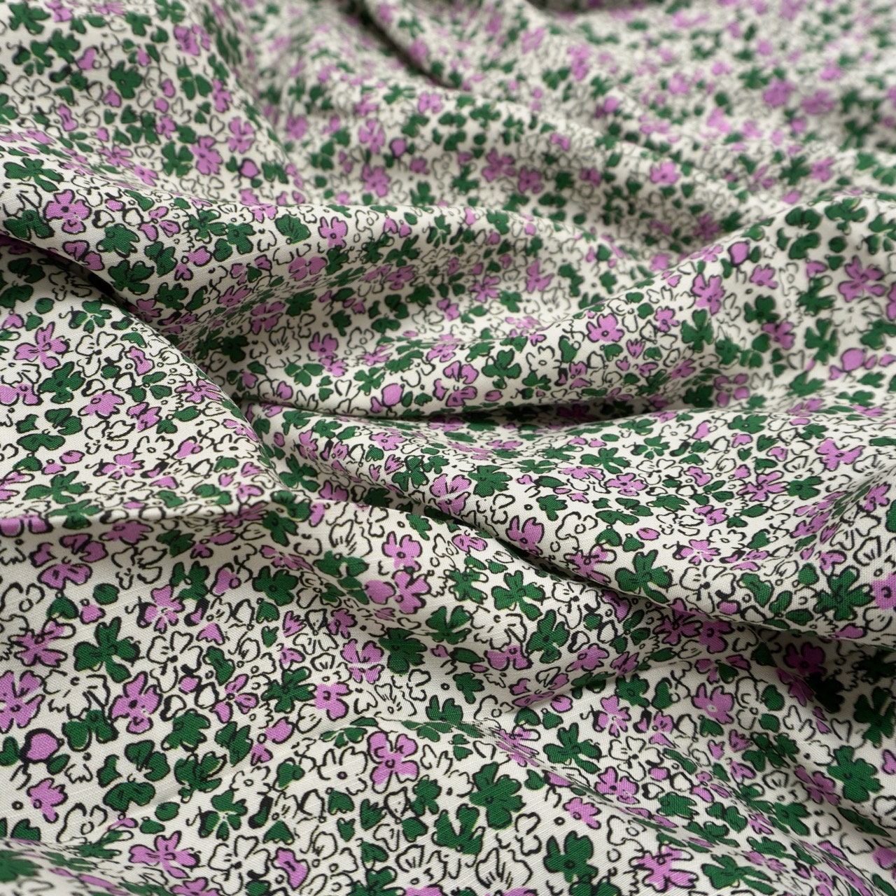 Ditsy floral - Reine Ecovero Slub
