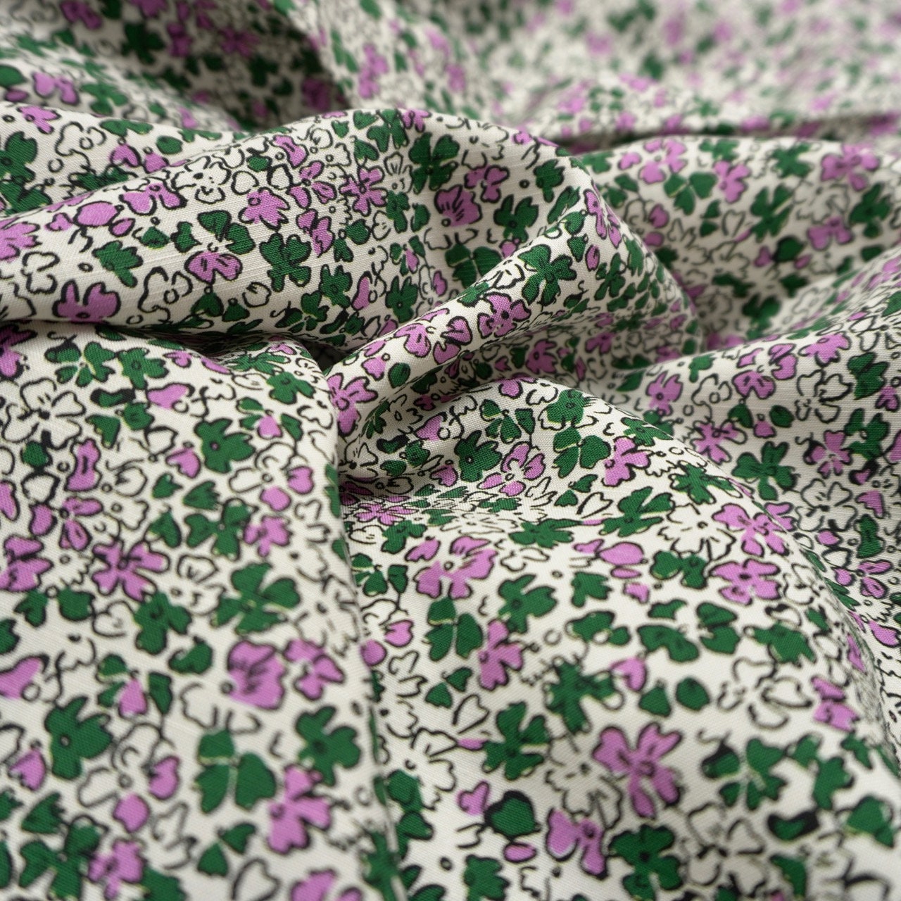 Ditsy floral - Reine Ecovero Slub