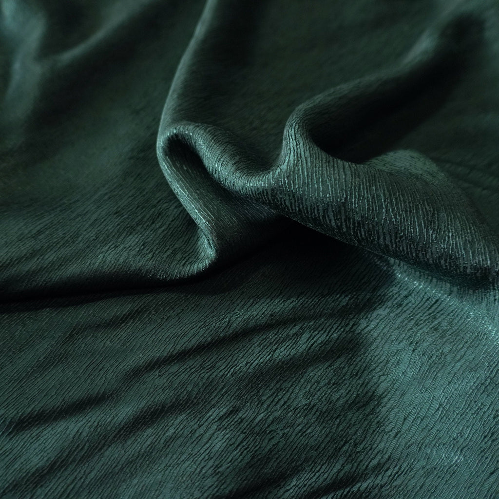 Cupro Tencel bark silk jacquard - midnight verdant