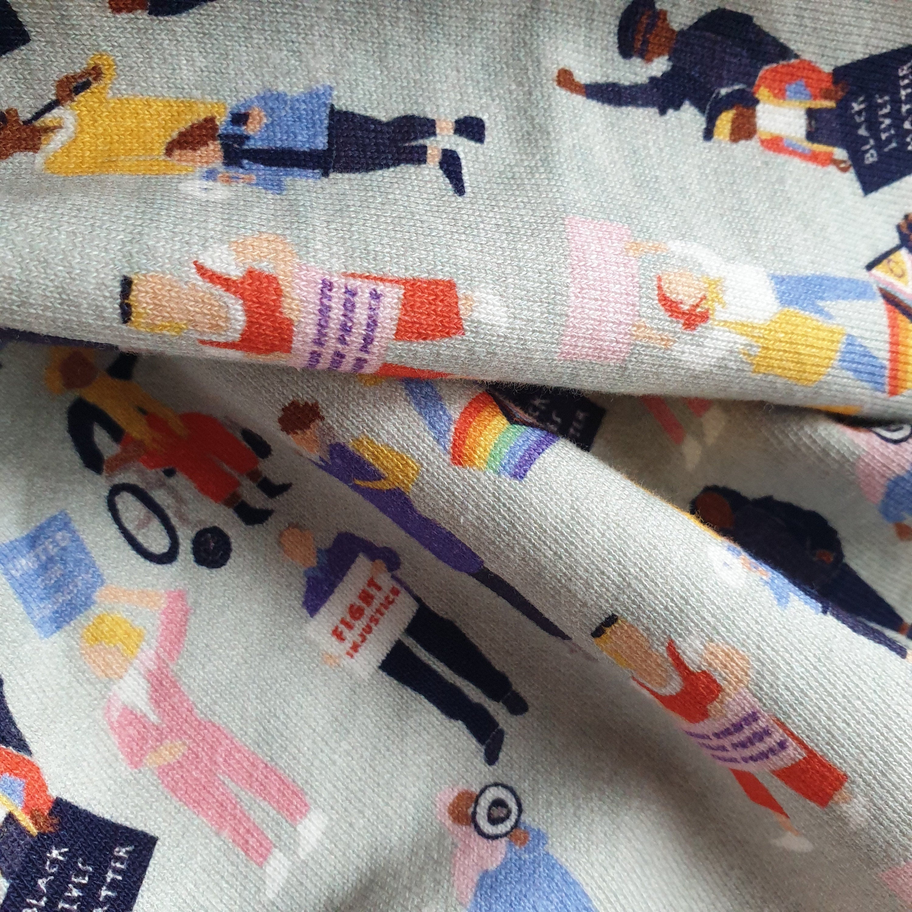 Social Justice - cotton sweatshirt print fabric