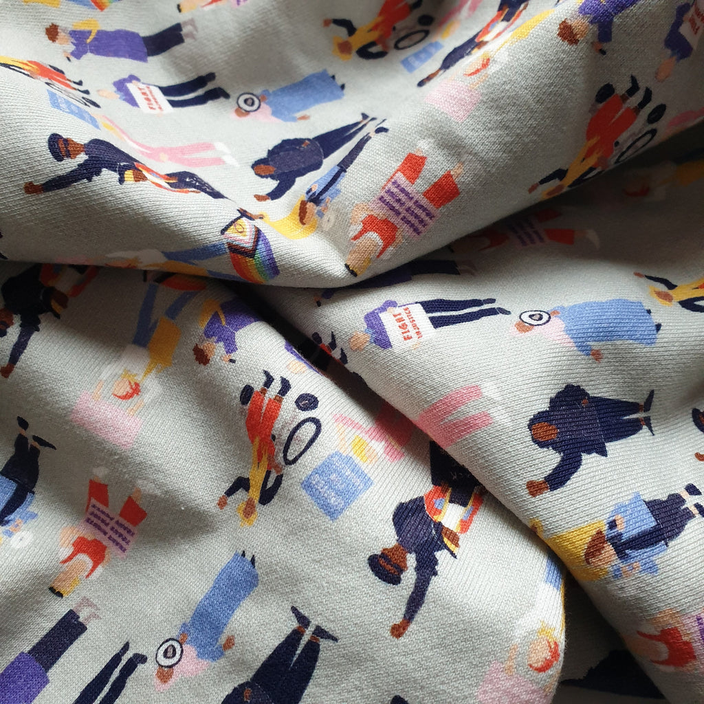 Social Justice - cotton sweatshirt print fabric