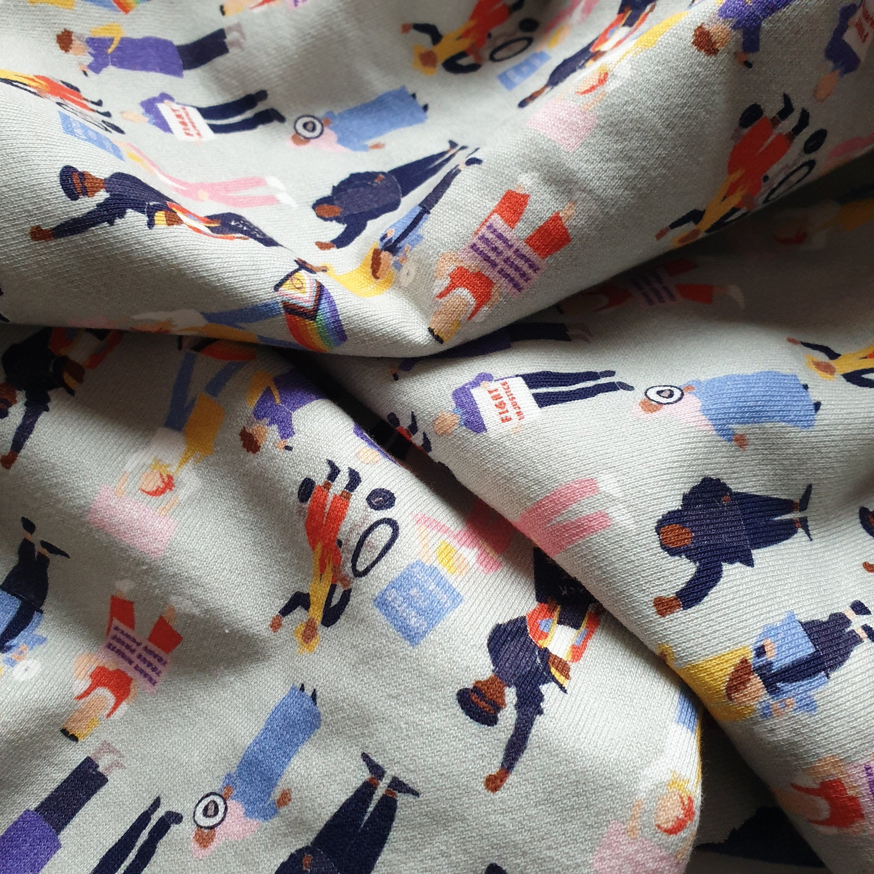 Social Justice - cotton sweatshirt print fabric