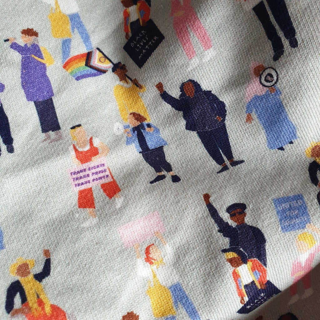 Social Justice - cotton sweatshirt print fabric