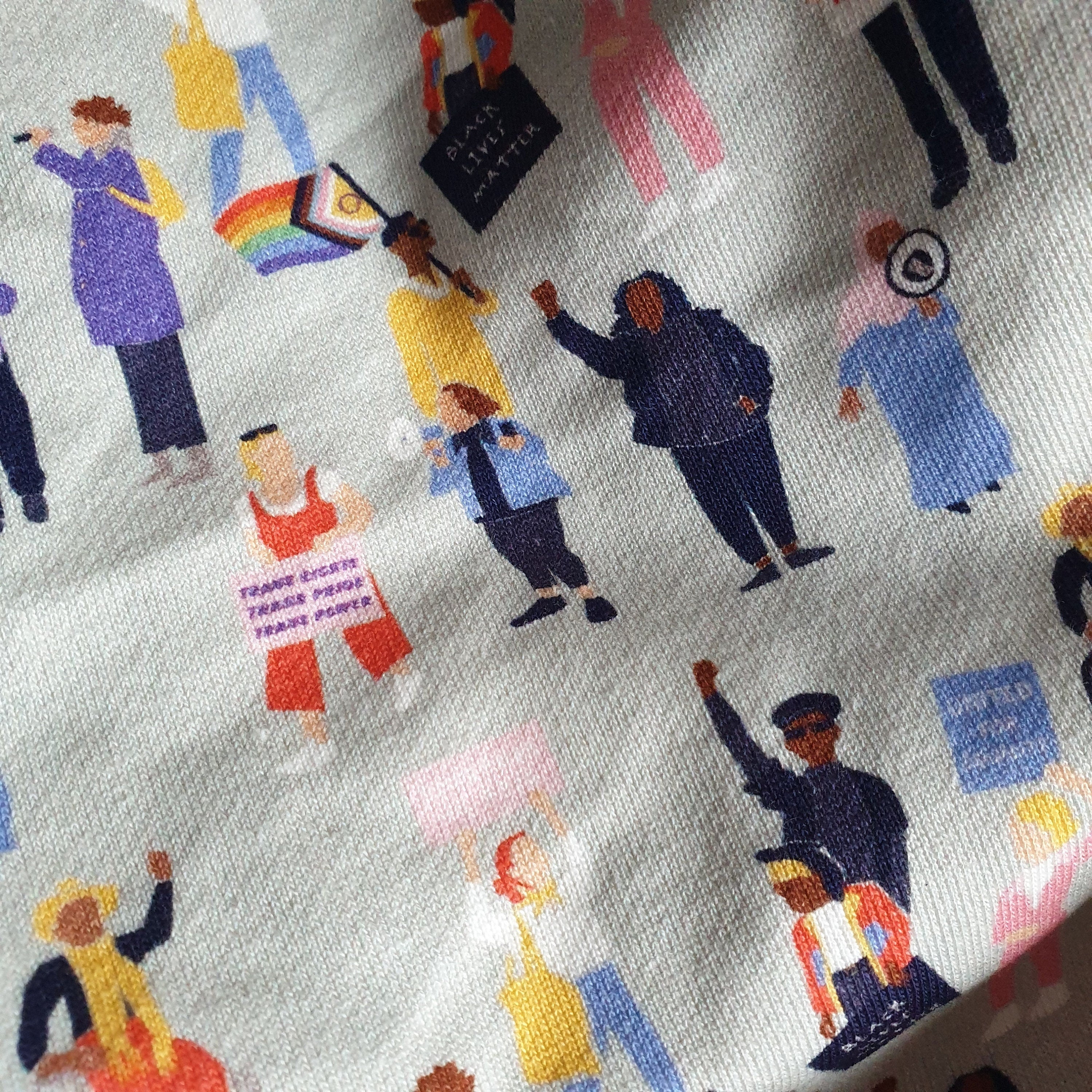 Social Justice - cotton sweatshirt print fabric