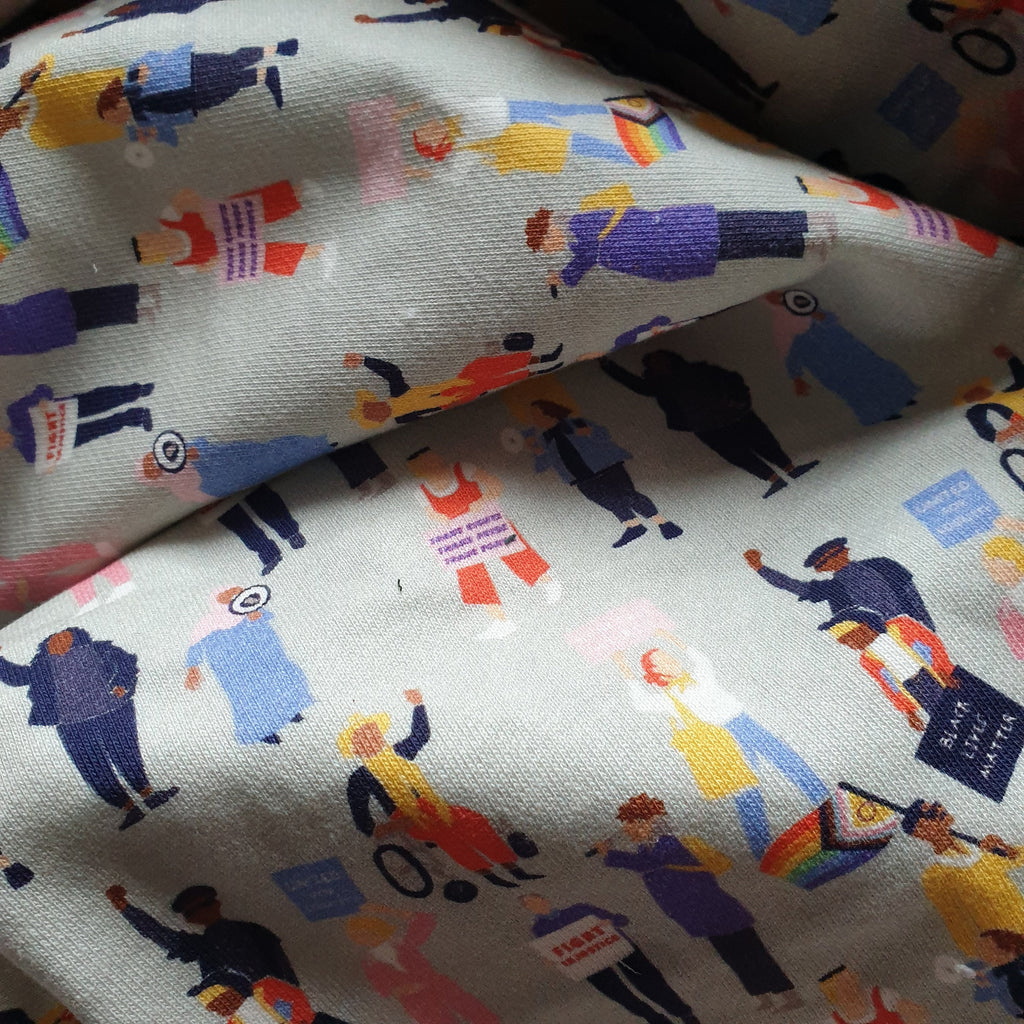 Social Justice - cotton sweatshirt print fabric