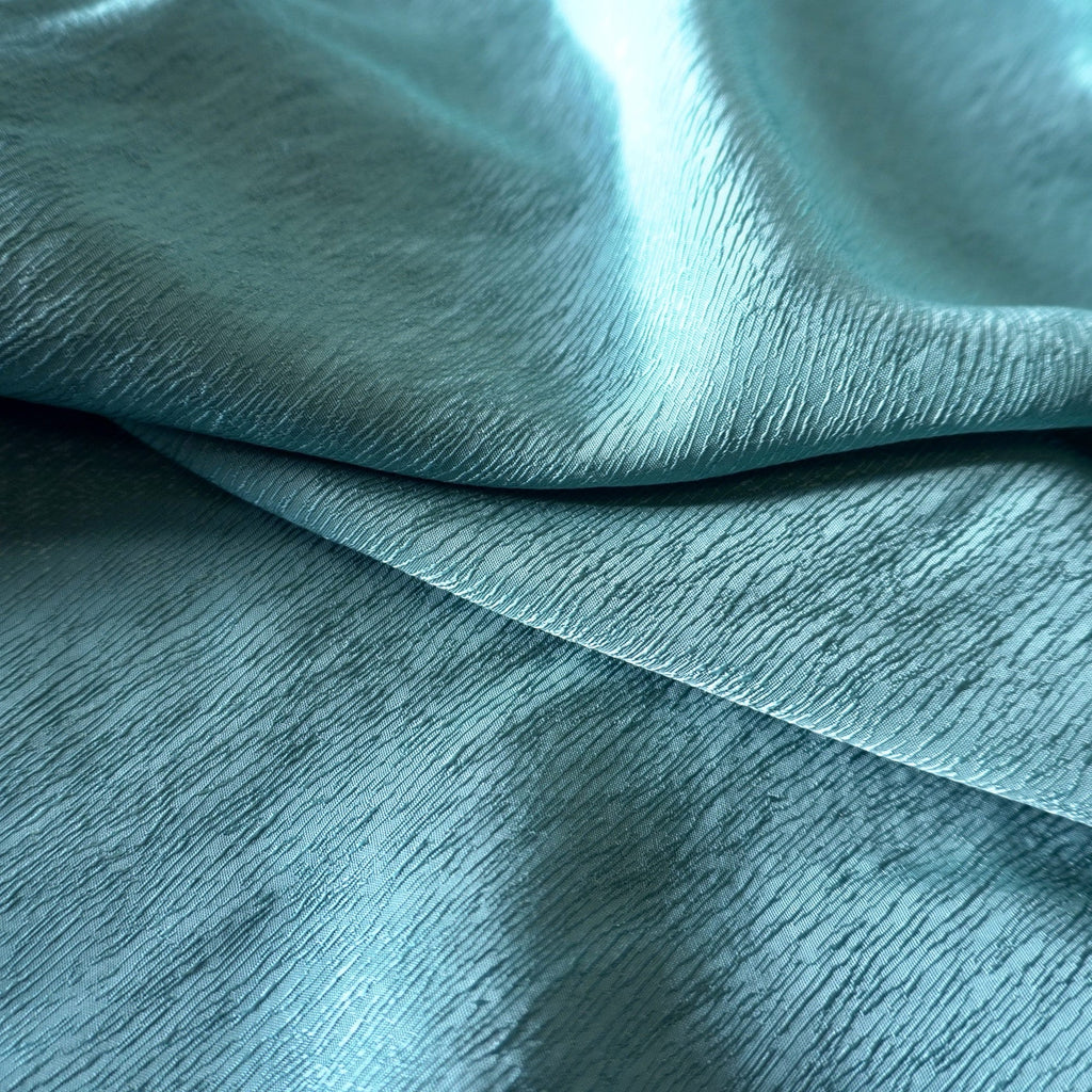 Cupro Tencel bark silk jacquard - blue sea