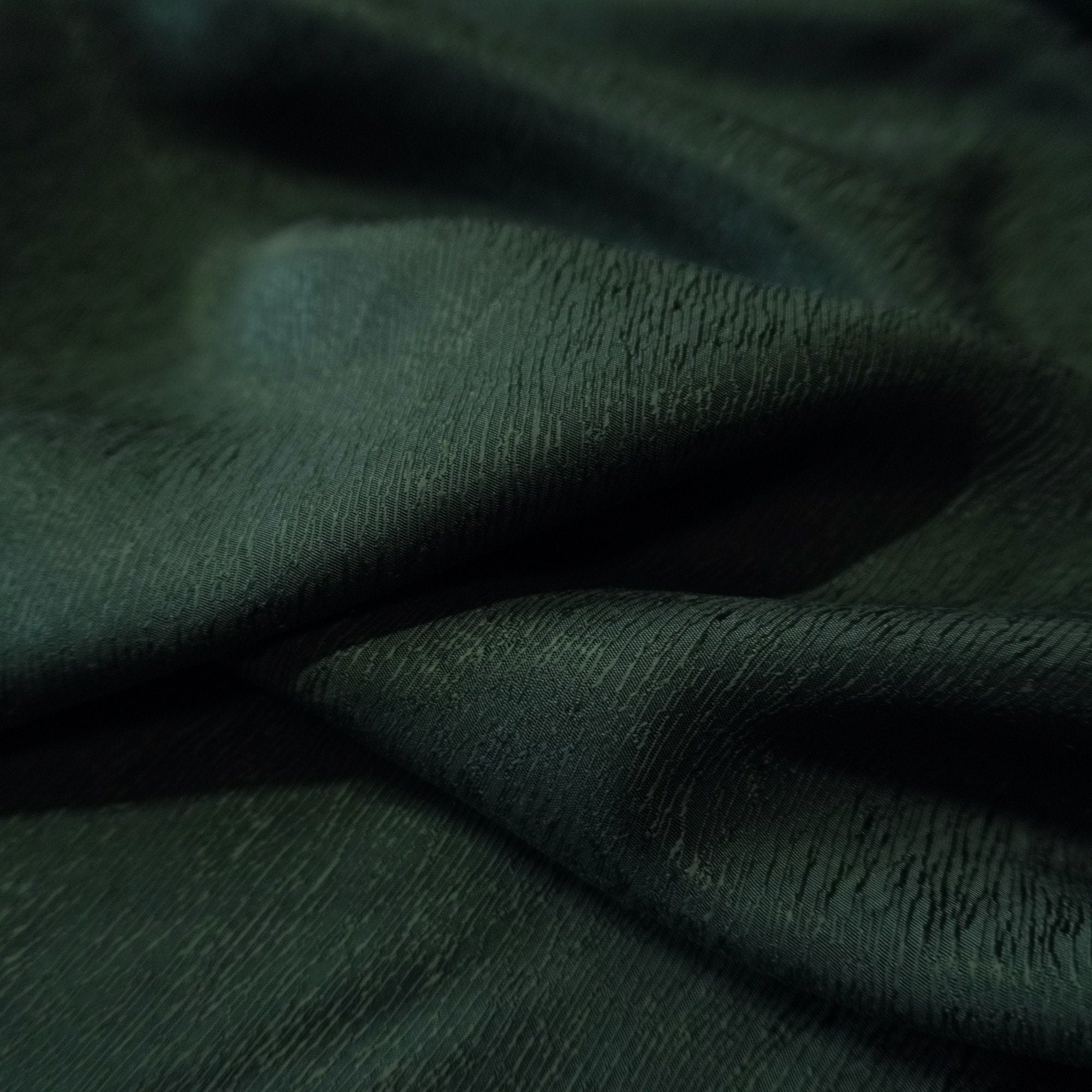 Cupro Tencel Bark Jacquard - Dark Green