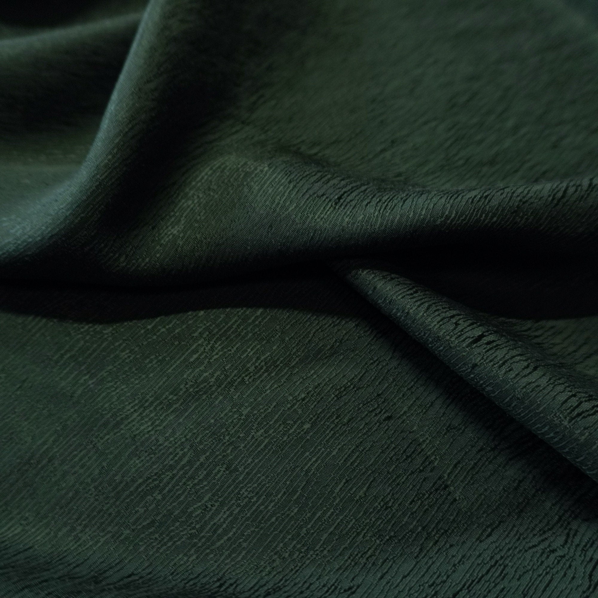 Cupro Tencel Bark Jacquard - Dark Green