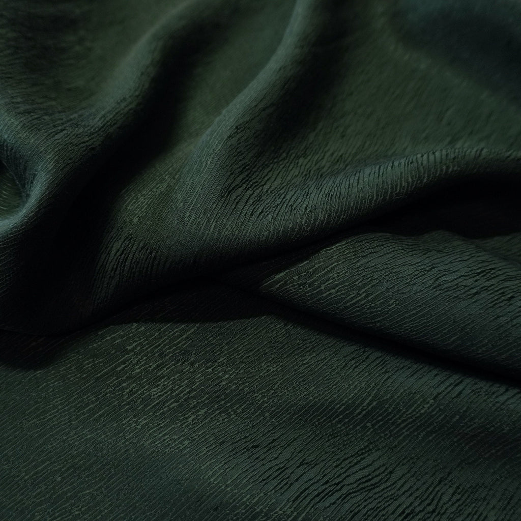 Cupro Tencel Bark Jacquard - Dark Green