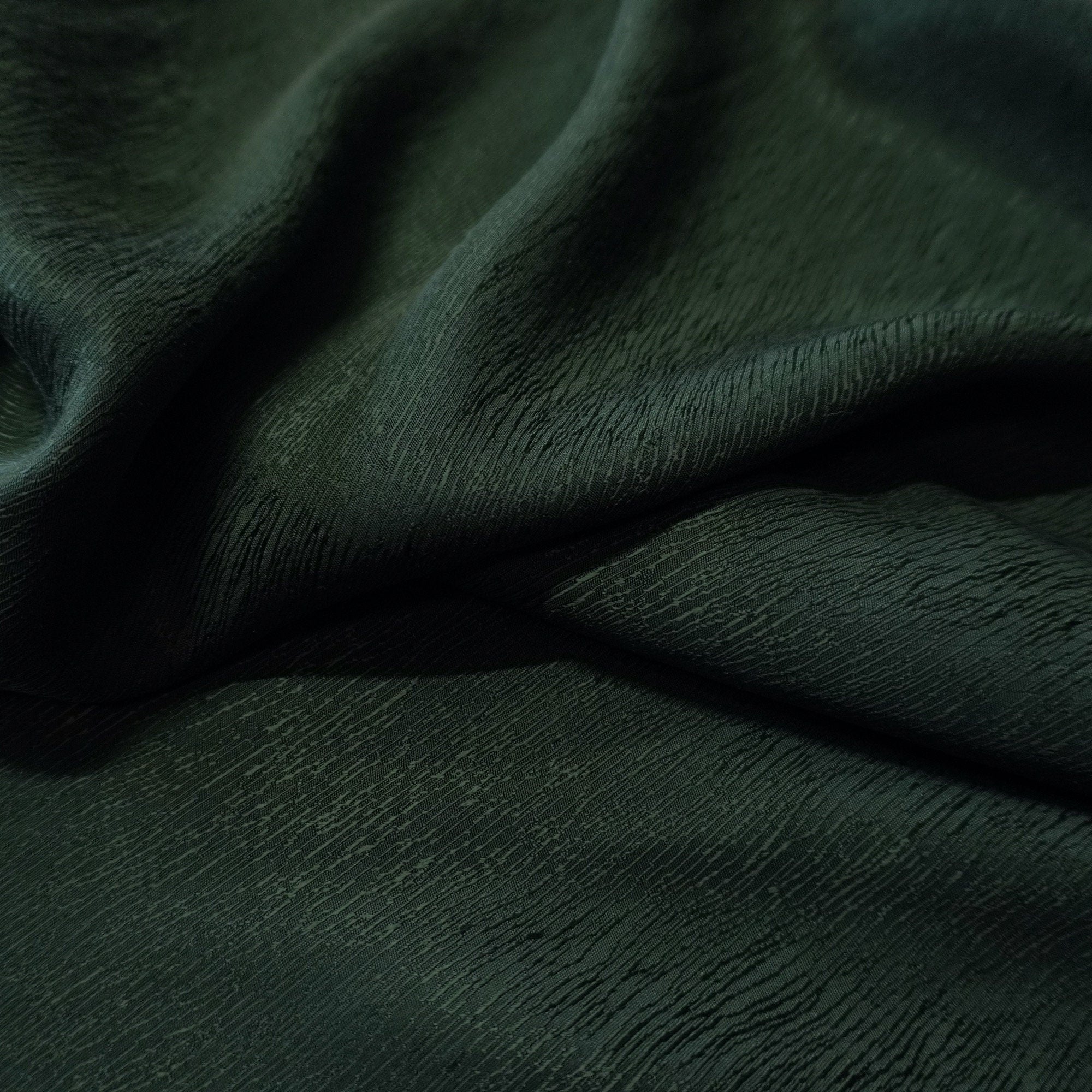 Cupro Tencel Bark Jacquard - Dark Green