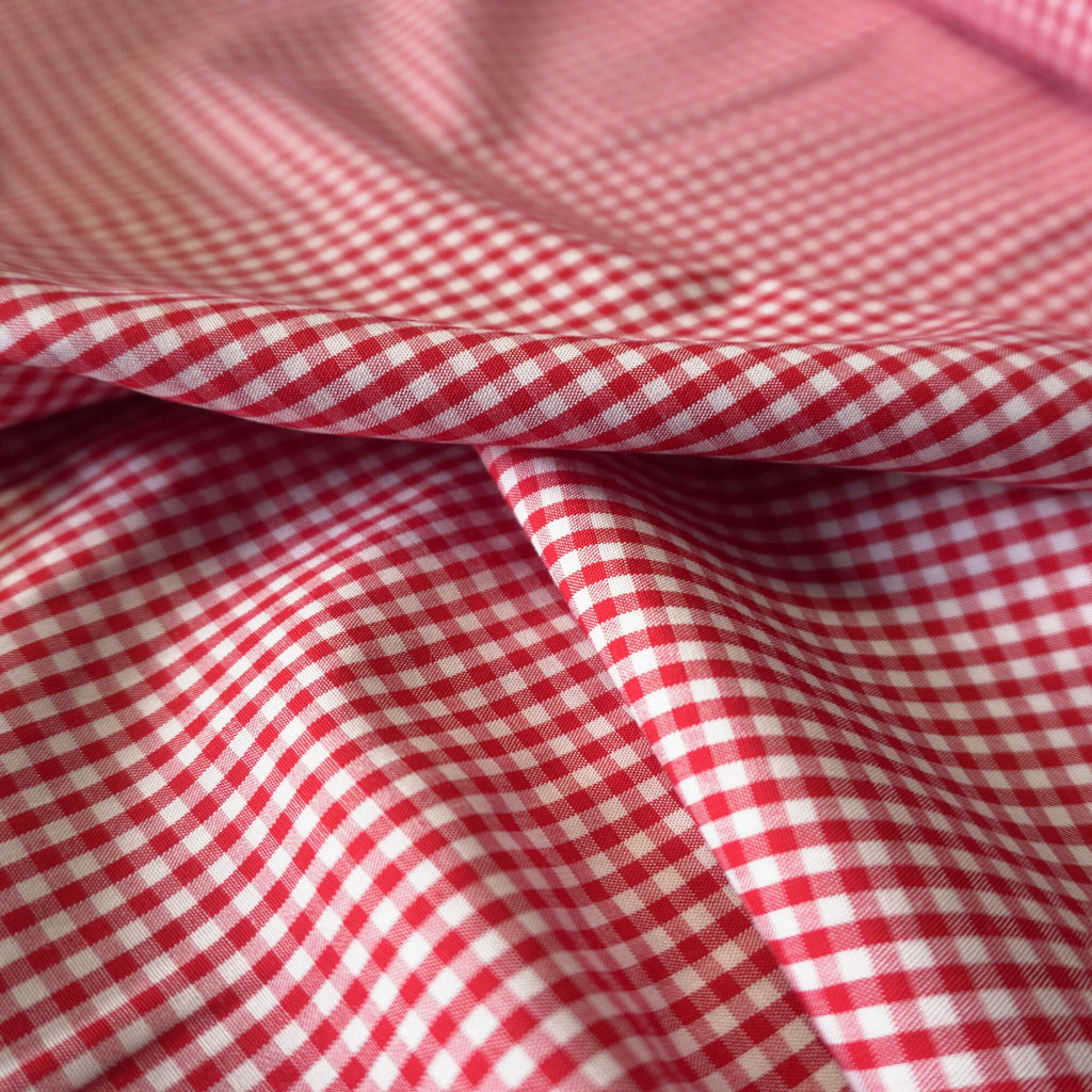 Tencel Viscose gingham - Red